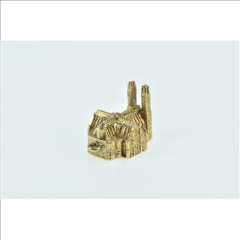 9K 3D Westminster Abbey London England Yellow Gold Charm/Pendant