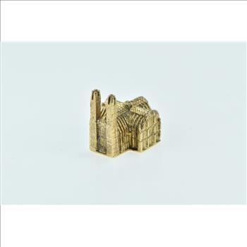9K 3D Westminster Abbey London England Yellow Gold Charm/Pendant
