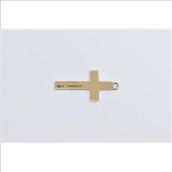 9K Cross Vintage Christian Faith Symbol Jesus Yellow Gold Charm/Pendant