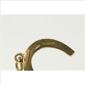 9K Ornate Vintage Horse Shoe Lucky Yellow Gold Charm/Pendant