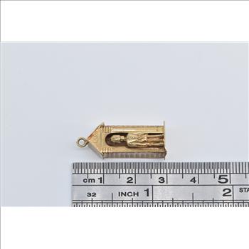 9K Royal Kings Queens Guard 3D Articulated Stand Yellow Gold Charm/Pendant