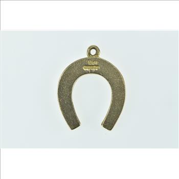 9K Vintage Horse Shoe Good Luck Lucky Yellow Gold Charm/Pendant