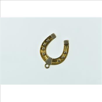 9K Vintage Horse Shoe Good Luck Lucky Yellow Gold Charm/Pendant