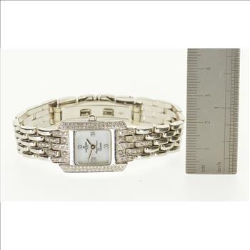 Alfred Hammel 1.06 Ctw Diamond Mother of Pearl 13mm Face Watch - Women's