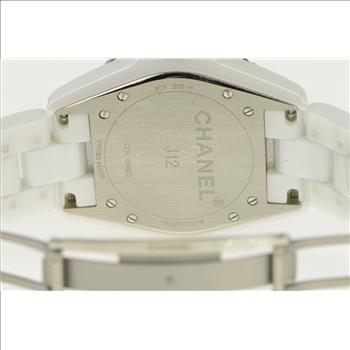 Chanel J-12 H0967 White Ceramic Diamond Watch - Women's