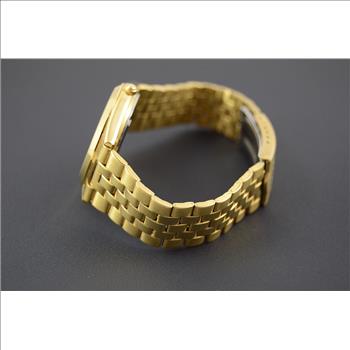 Citizen Gold Gilt Hinged Link 29mm Face Base Metal & Stainless Steel - Vintage Men's Wrist Watch