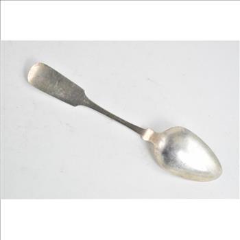 Coin Silver 1830s J Polhamus Flatware Serving Spoon