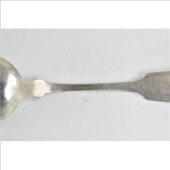 Coin Silver 1830s J Polhamus Flatware Serving Spoon