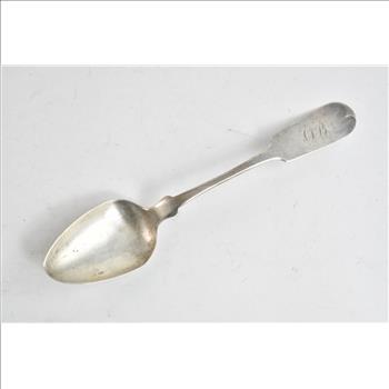 Coin Silver 1830s J Polhamus Flatware Serving Spoon