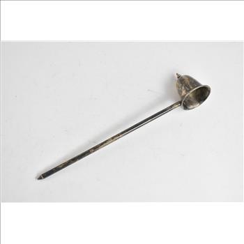 Coin Silver Antique Candle Snuffer 9.75