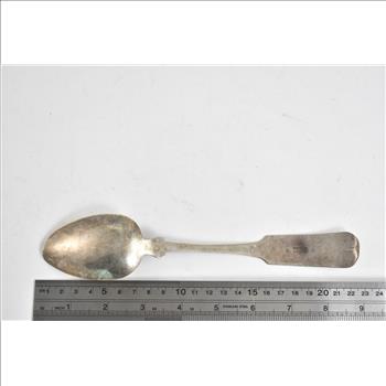 Coin Silver FSB & Co Danbury Fiddle Pattern Monogram Spoon