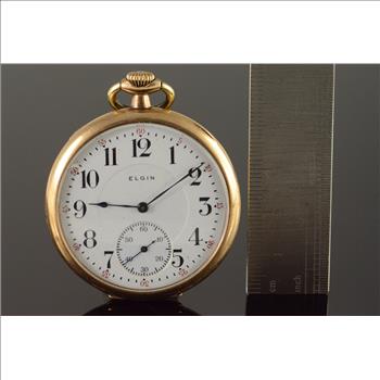 Elgin 1917 44mm Case 17 Jewel 12s Grade 345 Pocket Watch