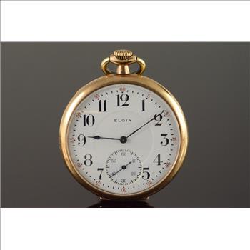 Elgin 1917 44mm Case 17 Jewel 12s Grade 345 Pocket Watch