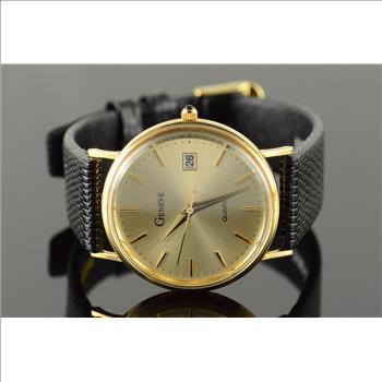 Geneve Brand Vintage 32mm Quartz Wrist Watch - Men's