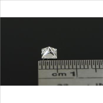 GIA 0.39 Ct Princess Cut F Color SI2 Clarity Diamond