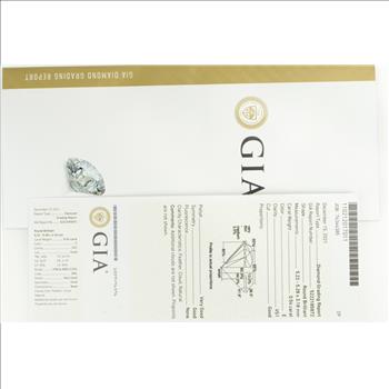 GIA 0.54 Ct Round Brilliant Cut E Color VS1 Clarity Diamond