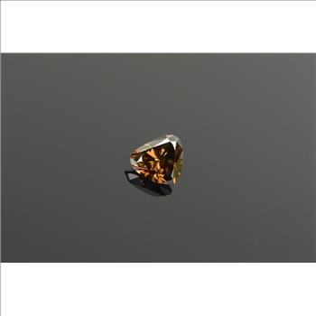 GIA 0.65 Ct Heart Cut Fancy Dark Brown Color, I1 Clarity Diamond