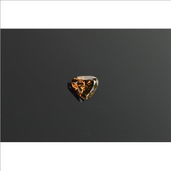GIA 0.65 Ct Heart Cut Fancy Dark Brown Color, I1 Clarity Diamond