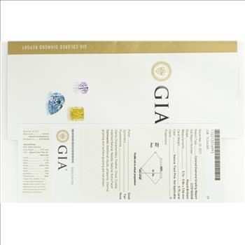 GIA 0.75 Ct Round Brilliant Cut Natural Faint Pink Color, I1 Clarity Diamond