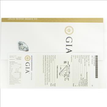 GIA 1.13 Ct Round Brilliant Cut L Color I2 Clarity Diamond