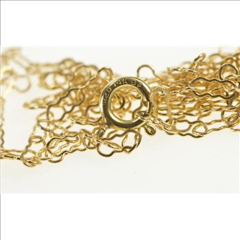 Gold Filled 1.9mm Scalloped Link Fancy Loose Chain Necklace 20.25