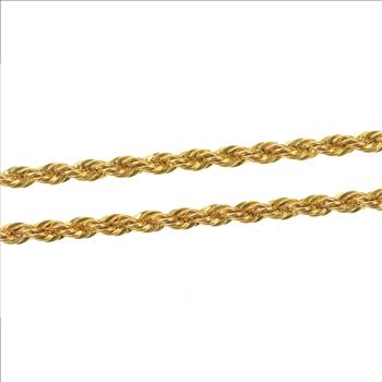 Gold Filled 2.4mm Thick Classic Rope Twist Fancy Chain Necklace 23.75