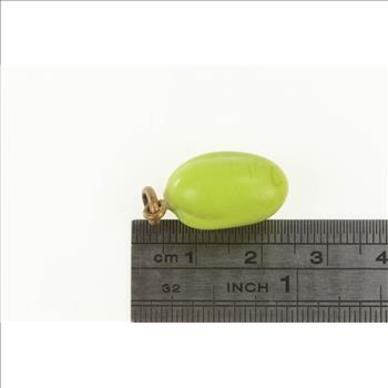 Gold Filled 3D Ornate Papaya Fruit Fertility Symbol Glass Charm/Pendant