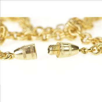 Gold Filled 4.3mm Retro Fancy Doubled Rolo Chain Link Necklace 27.25