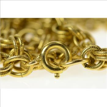 Gold Filled 5.5mm Retro Doubled Rolo Link Fancy Chain Necklace 27.25