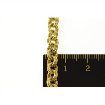Gold Filled 5.5mm Retro Doubled Rolo Link Fancy Chain Necklace 27.25