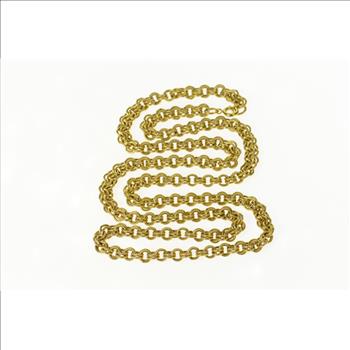 Gold Filled 5.5mm Retro Doubled Rolo Link Fancy Chain Necklace 27.25