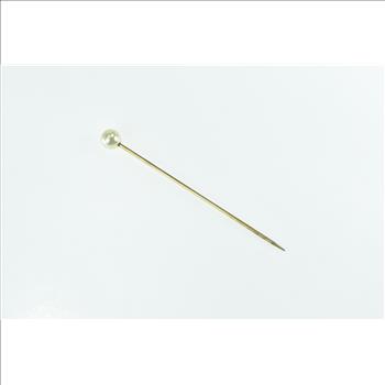 Gold Filled 6.3mm Pearl Victorian Wedding Boutonnière Stick Pin