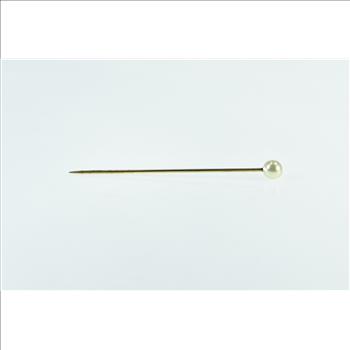 Gold Filled 6.3mm Pearl Victorian Wedding Boutonnière Stick Pin
