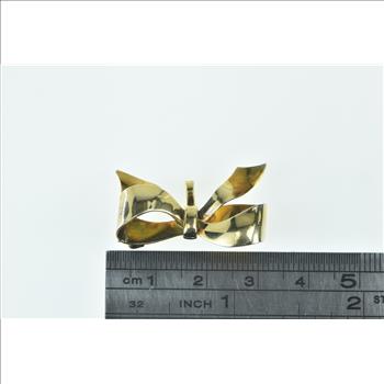 Gold Filled Bow Ribbon 3D Watch Hanger Vintage Pin/Brooch