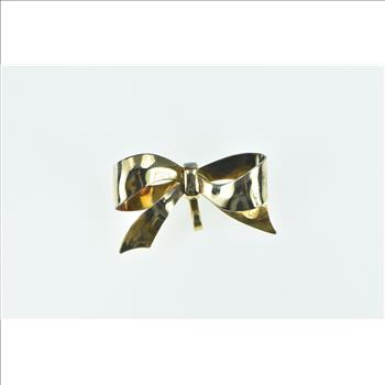 Gold Filled Bow Ribbon 3D Watch Hanger Vintage Pin/Brooch