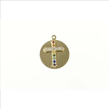 Gold Filled Cross of Color Order of Rainbow Service Charm/Pendant