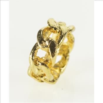 Gold Filled Curb Chain Spacer Slide Ring Charm/Pendant