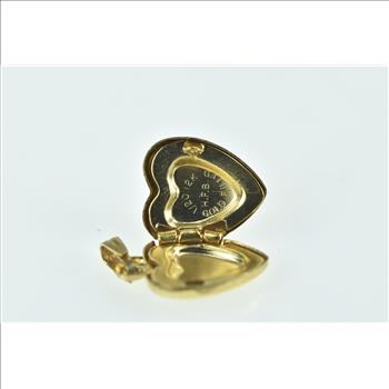 Gold Filled H Cursive Letter Heart Monogram Locket Charm/Pendant