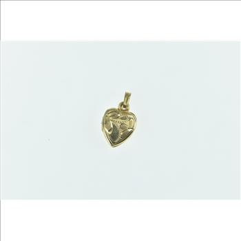 Gold Filled H Cursive Letter Heart Monogram Locket Charm/Pendant