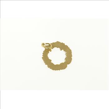 Gold Filled Holiday Wreath Enamel Christmas Bow Charm/Pendant