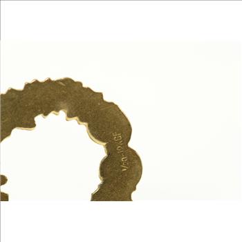 Gold Filled Holiday Wreath Enamel Christmas Bow Charm/Pendant