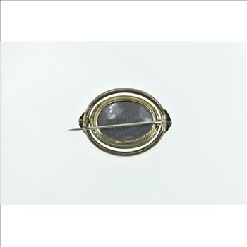 Gold Filled Ornate Hair Clothing Victorian Spinning Mourning Pin/Brooch