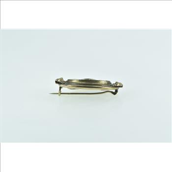 Gold Filled Ornate Hair Clothing Victorian Spinning Mourning Pin/Brooch