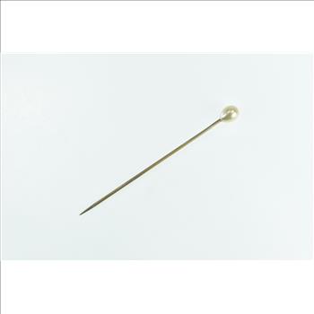 Gold Filled Pearl Victorian Wedding Corsage Boutonnière Stick Pin