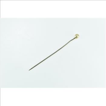 Gold Filled Pearl Wedding Victorian Boutonnière Stick Pin