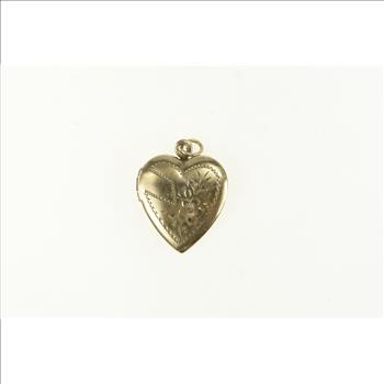 Gold Filled Puffy Engravable Heart Locket Pendant