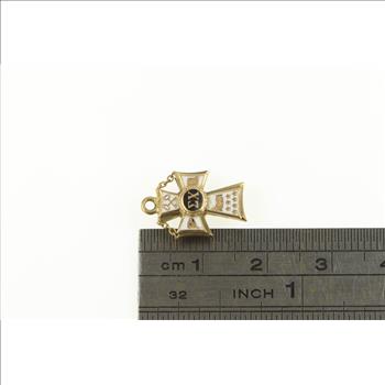 Gold Filled Sigma Chi Enamel Cross Greek Letter Charm/Pendant