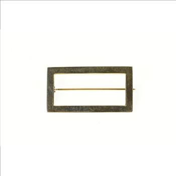 Gold Filled Simple Rectangle Squared Plain Bar Pin/Brooch