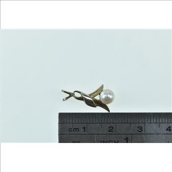 Gold Filled Two Tone Vintage Pearl Classic Simple Pendant