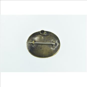 Gold Filled Victorian Elaborate Mourning Bouquet Oval Pin/Brooch